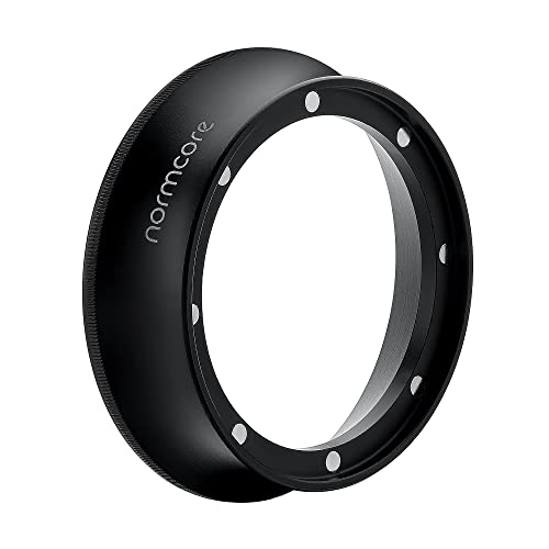 Normcore Magnetischer Dosiertrichter, 51 mm, Espresso-Dosierring, 18 mm eloxiertes Aluminium mit 8 Neodym-Magneten, kompatibel mit 51 mm Delonghi Decica-Siebträger, Schwarz von Normcore
