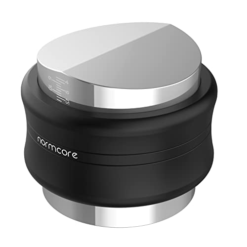 Normcore 53,3 mm Kaffee-Verteiler und Tamper – Doppelkopf-Kaffeetamper passend für 54 mm Breville Sage Siebträger – integrierter Feder-Stampfer – verstellbarer Tiefen-Nivellierer von Normcore