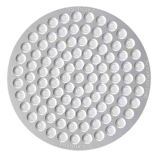 Normcore 58,5 mm Puck-Bildschirm, 0,8 mm Dicke, untere Duschwand, wiederverwendbarer Metallfilter für 58 mm Siebträgerkorb, 316 Edelstahl, (58.5mm x 0.8mm) von Normcore