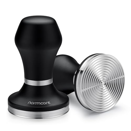 Normcore Espresso-Tamper 58,5 mm – robuster Griff, Kaffeestampfer für Baristas – austauschbarer Tamperboden – 304 Edelstahl, geriffelter Boden von Normcore