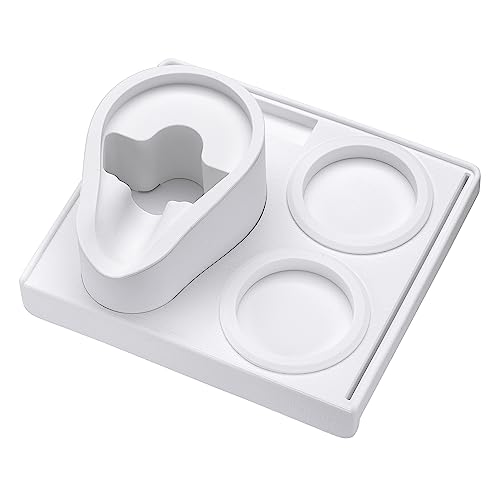 Normcore 58 mm Tamping Station, Espresso Compact Tamping Station, Espresso Tamping Mat With Siebträgerständer, Kaffee Tamper Matte, Lebensmittelqualität Rutschfestes Silikon, Weiß von Normcore