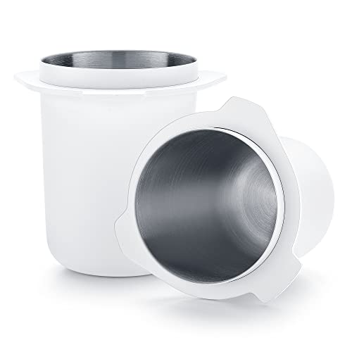 Normcore Weiß Kaffee-Dosierbehälter 53.3 mm | Portafilter Dosing Cup | Kaffee-Dosierbecher | Weiß Edelstahl für Breville Sage Kaffeemaschinen von Normcore