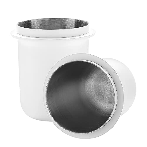 Normcore Weiß Siebträger Dosierbecher 58 mm | Portafilter Dosing Cup | Kaffee-Dosierbehälter | Dosierbecher für Siebträger | Non-Stick Coating Weiß aus Edelstahl von Normcore