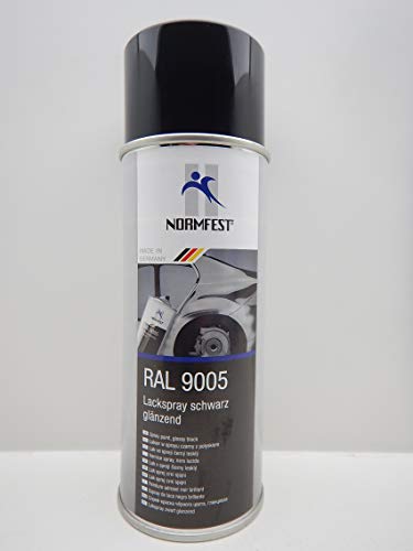 LACKSPRAY SPRAY LACK SCHWARZ GLÄNZEND RAL 9005 400ML KFZ AUTOLACK (1) von Normfest