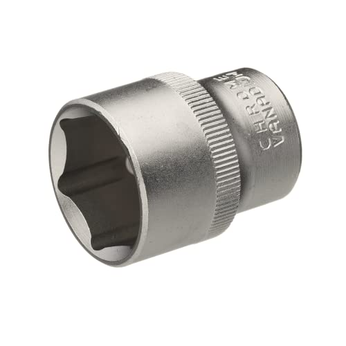 Normfest 1/2" Steckschlüssel-Einsatz | 1/2 Zoll | Abtrieb Außen-Sechskant Profil | Außensechskant | Nuss | Antrieb Vierkant hohl 12,5 mm (1/2 Zoll) | (SW27 (27mm) | Länge 42mm) von Normfest