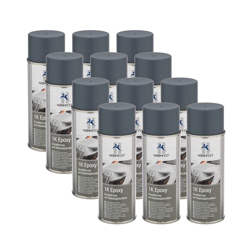 Normfest 1K Epoxy Grundierung mit Roststoppfunktion Füller grau 12x 400ml von Normfest