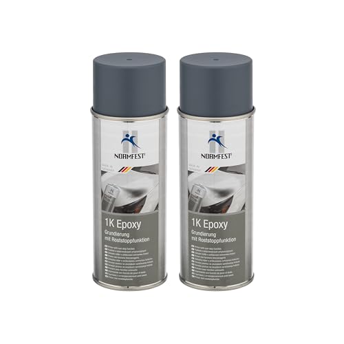 Normfest 1K Epoxy Grundierung mit Roststoppfunktion Füller grau 2x 400ml von Normfest