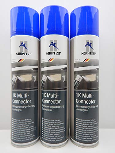 Normfest 1K-Multi Mehrzweck Grundierung Füller Rostschutz Spray dunkelgrau 3x 400ml von Normfest