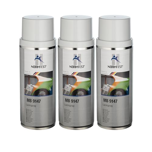 Normfest MB 9147 arktikweiß Lackspray Spraydose Sprühlack 3x 400ml von Normfest