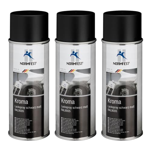 Normfest Lackspray Kroma RAL9005 schwarz matt 3x 400 ml von Normfest