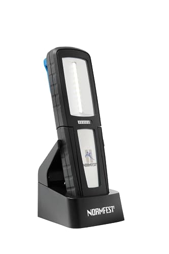 Normfest LED AKKU Arbeitsleuchte UF500 mit Ladestation und USB-Ladekabel von Normfest