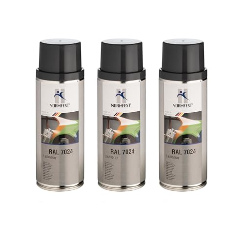 Normfest Lackspray RAL7024 graphitgrau seidenglatt 3x 400 ml von Normfest