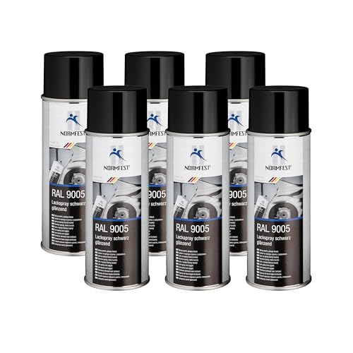 Normfest Lackspray RAL9005 schwarz glänzend 6x 400 ml Normfest Lackspray RAL9005 schwarz glänzend 6x 400 ml von Normfest