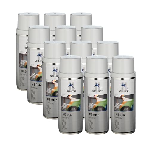 Normfest MB 9147 arktikweiß Lackspray Spraydose Sprühlack 12x 400ml von Normfest