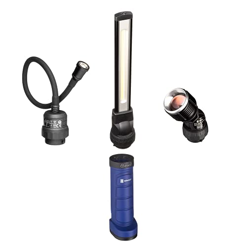 Normfest modulares Akku-Lampenset, LED-Stablampe, flexibler Hals mit Punktfokusfunktion, fokussierbaren LED Linse von Normfest