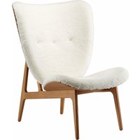NORR11 - Elephant Lounge Sessel, Eiche hell geräuchert / Schaffell off-white von NORR 11
