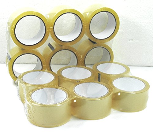 12 Rollen norrun Paketklebeband Kleberollen Packband transparent klar durchsichtig von Norrun