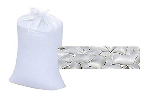 norrun Sandsäcke weiß extra reißfest strapazierfähig Sandsack zum Befüllen Hochwasserschutz - Säcke Dammschutz (30 x 60 cm, 10 Stück weiß) von Norrun