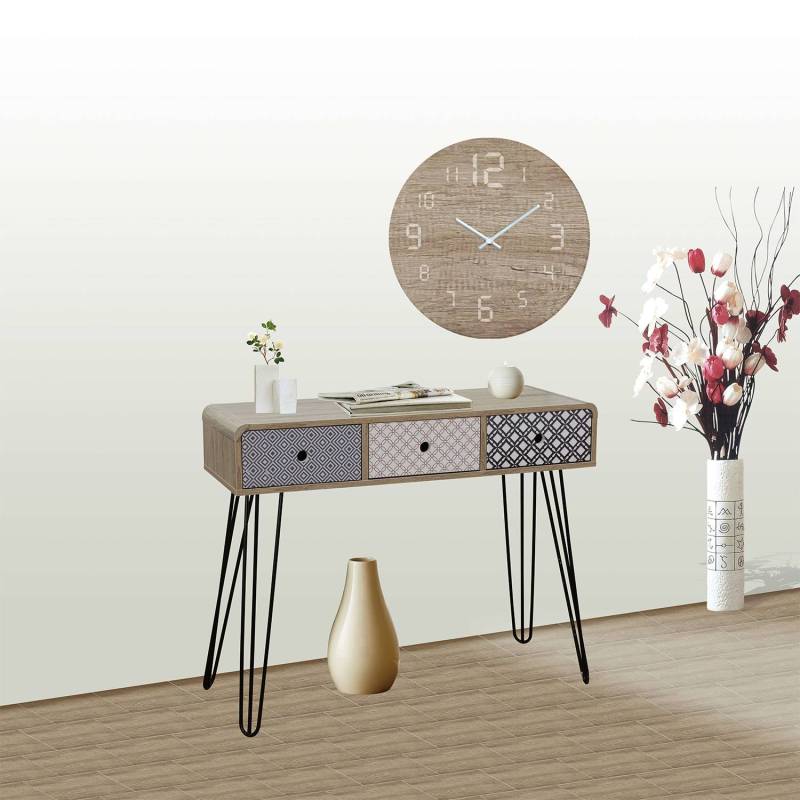 home24 Konsolentisch Capona 99 x 81 x 34cm Multicolor von home24