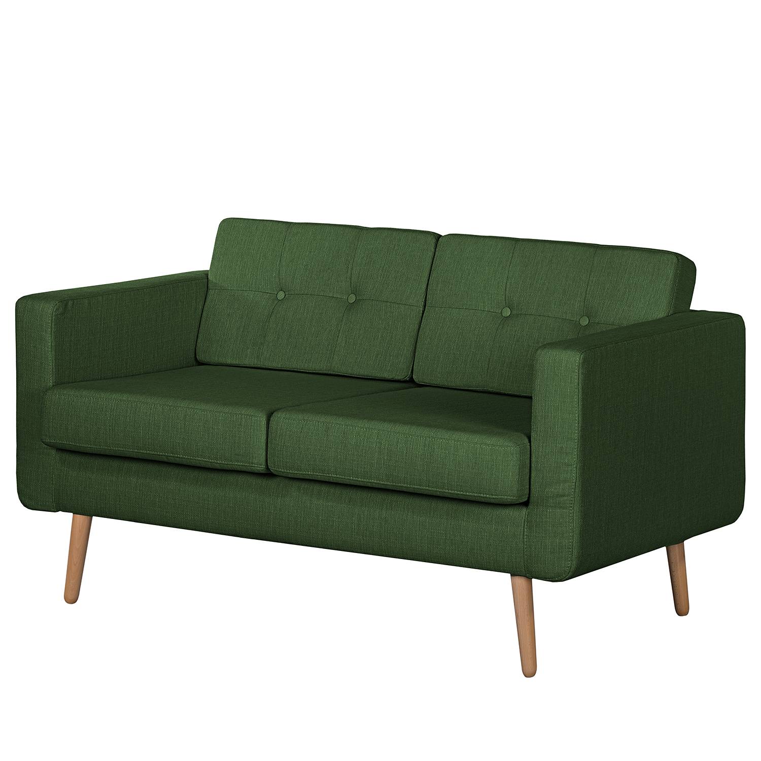Mørteens Sofa Croom I 2-Sitzer Grün Webstoff 143x84x81 cm (BxHxT) Skandi von Norrwood