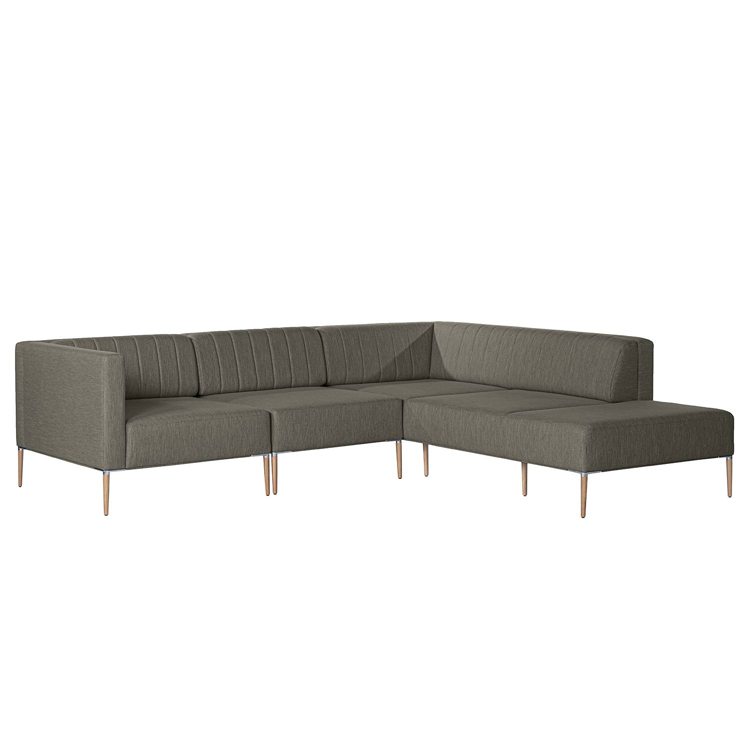 Norrwood Ecksofa Luparo III Grau Webstoff 259x70x224 cm von Norrwood