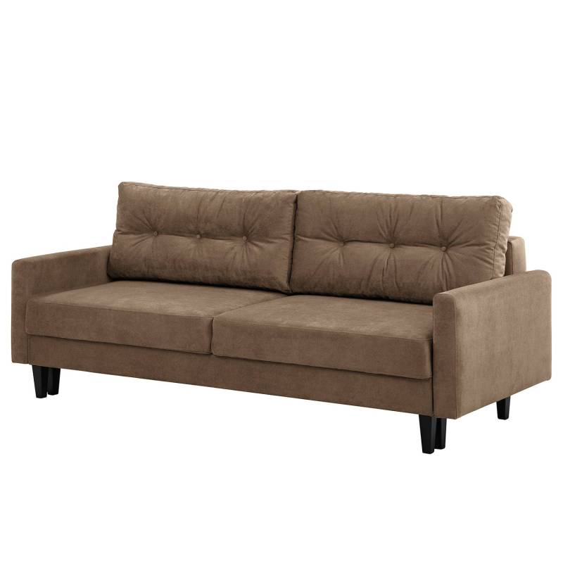 Norrwood Schlafsofa Koski II Cappuccino Webstoff 220x102x92 cm mit Schlaffunktion von Norrwood