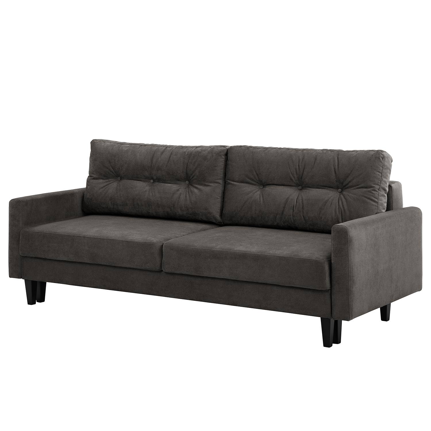 Norrwood Schlafsofa Koski II Grau Webstoff 220x102x92 cm mit Schlaffunktion von Norrwood