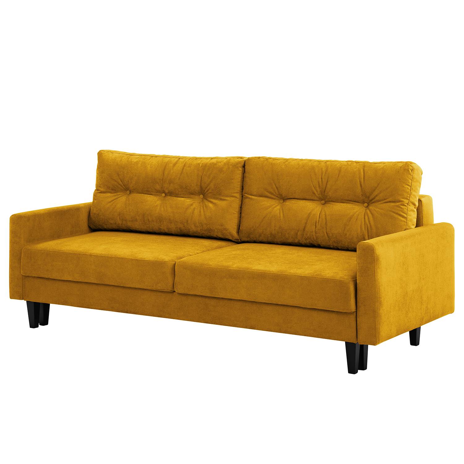 Norrwood Schlafsofa Koski II Maisgelb Webstoff 220x102x92 cm mit Schlaffunktion von Norrwood