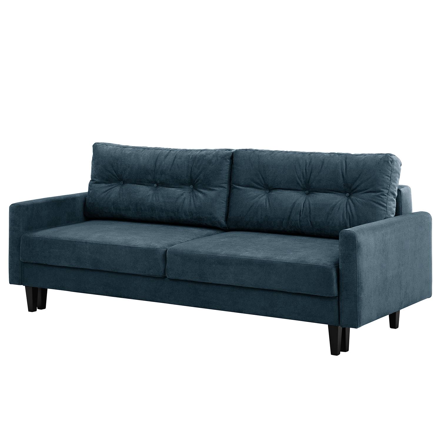 Norrwood Schlafsofa Koski II Marineblau Webstoff 220x102x92 cm mit Schlaffunktion von Norrwood