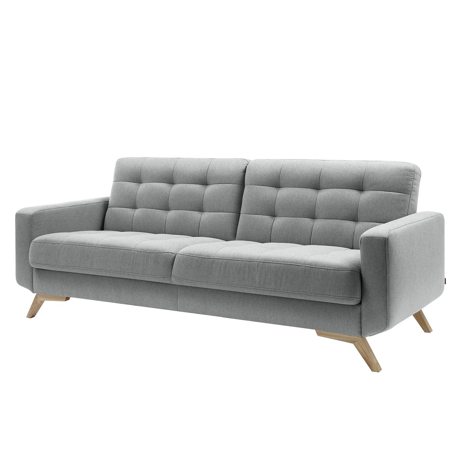 Norrwood Schlafsofa Somoto Hellgrau Microfaser 222x87x89 cm mit Schlaffunktion von Norrwood