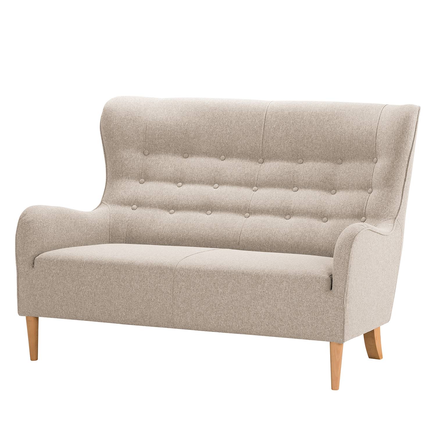 Norrwood Sofa Leke I 2-Sitzer Hellgrau Webstoff 149x100x97 cm von Norrwood