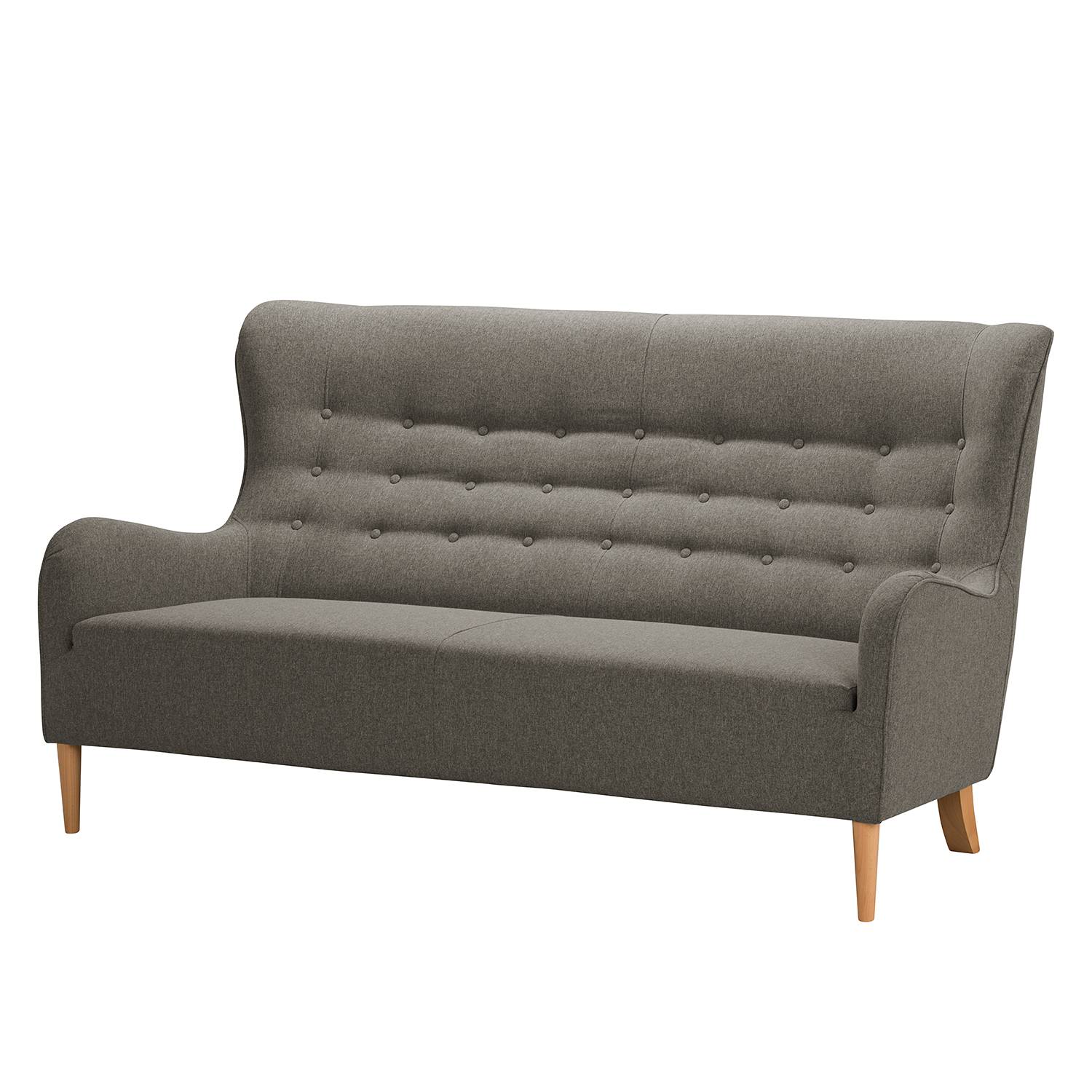 Norrwood Sofa Leke I 3-Sitzer Dunkelgrau Webstoff 192x100x97 cm von Norrwood