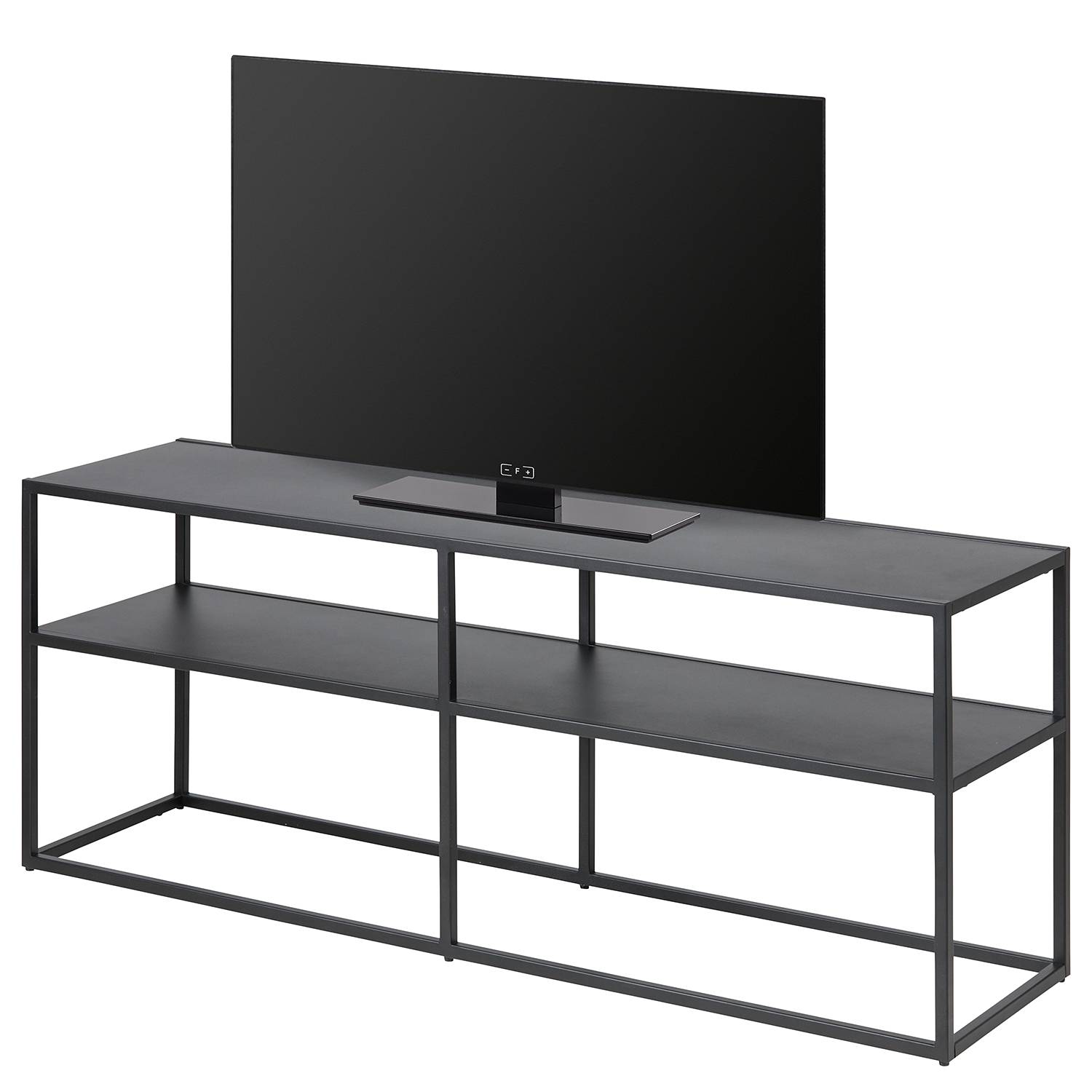 Norrwood TV-Lowboard Cascavel Schwarz Stahl 120x46x30 cm (BxHxT) von Norrwood