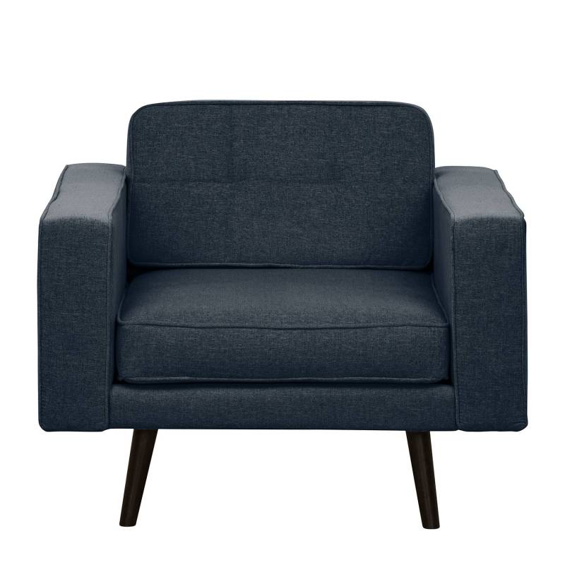 home24 Sessel Vagnas I Blau/Marineblau Webstoff Nere 86 x 82 x 76cm von home24