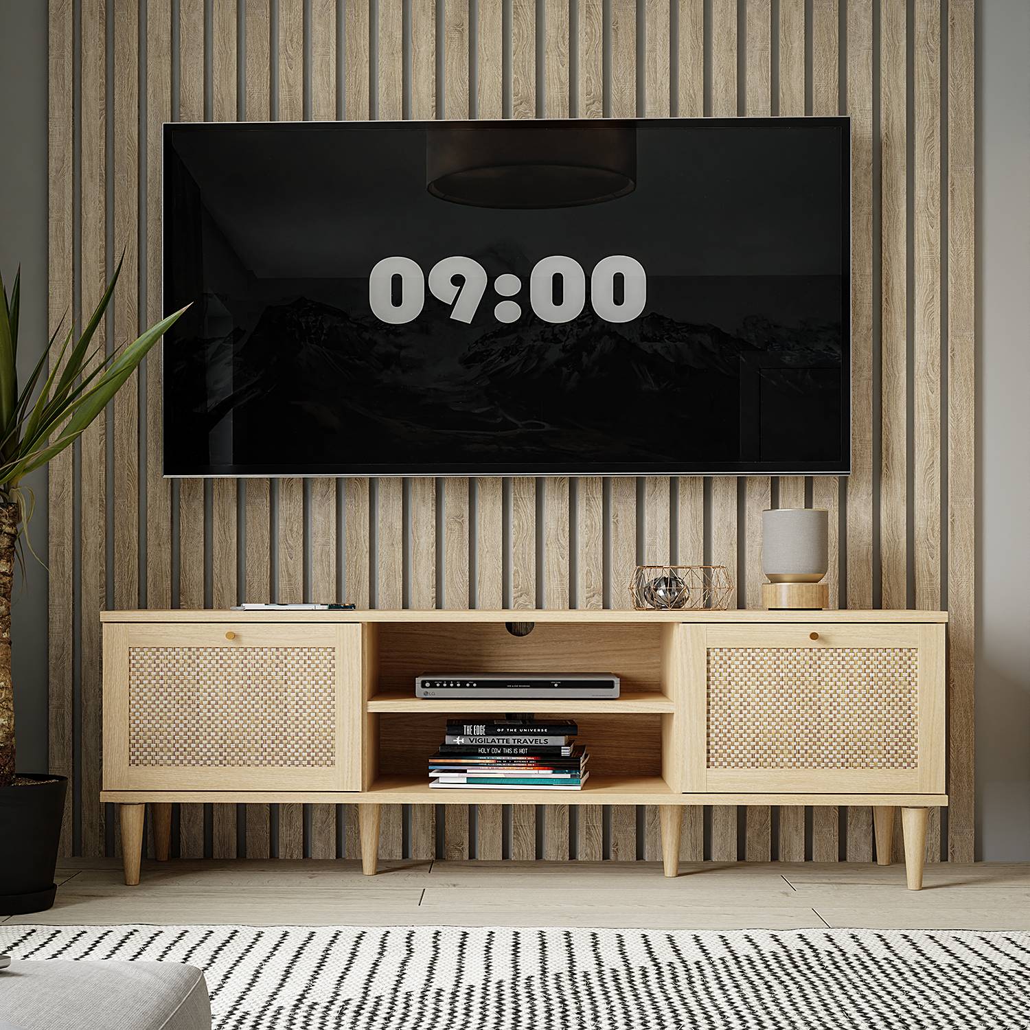 home24 TV-Lowboard 160 cm Front: Rattan Korpus: Spanplatte, foliert Braun 160 x 58 x 41cm home24 TV-Lowboard 160 cm Front: Rattan Korpus: Spanplatte, foliert Braun 160 x 58 x 41cm von home24