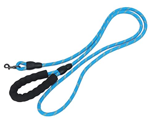 NorthPada 12 mm Hundeleine Reflektierendes Hochleistungsseil für mittelgroße Hunde, 2 Meter mit Handgriff, Blau von NorthPada
