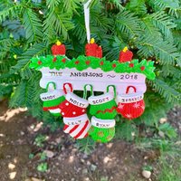 Familie Von 6 Handschuhe Ornament | Personalisierte Weihnachtsverzierung Angepasste Sechsköpfige Weihnachtsgeschenk von NorthPoleTreasures