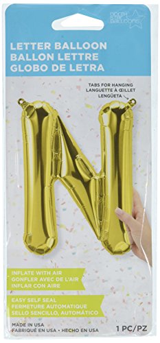 NorthStar Folienballon Buchstabe N-Gold, 16" 000580 von NorthStar