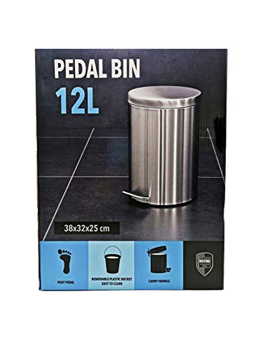 Northam Abfalleimer 12 L Treteimer Eimer Mülleimer Kosmetik Badezimmereimer Edelstahl Northam Abfalleimer 12 L Treteimer Eimer Mülleimer Kosmetik Badezimmereimer Edelstahl von Northam