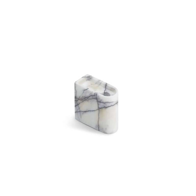 Northern - Monolith Candle Holder Low Mixed White Marble von Northern