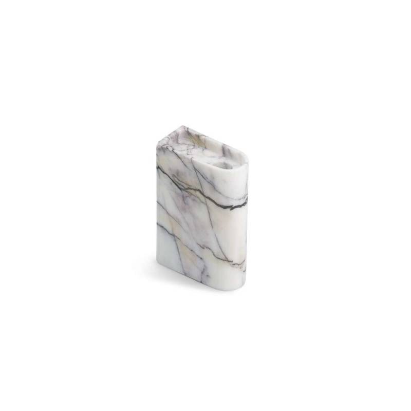 Northern - Monolith Candle Holder Medium Mixed White Marble von Northern