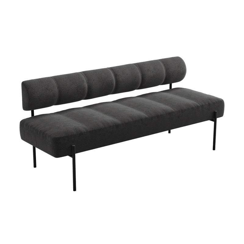 Northern - Daybed Dining Sofa Gestell schwarz - dunkelgrau/Kvadrat Brusvik 08/LxBxH 200x66x85cm von Northern