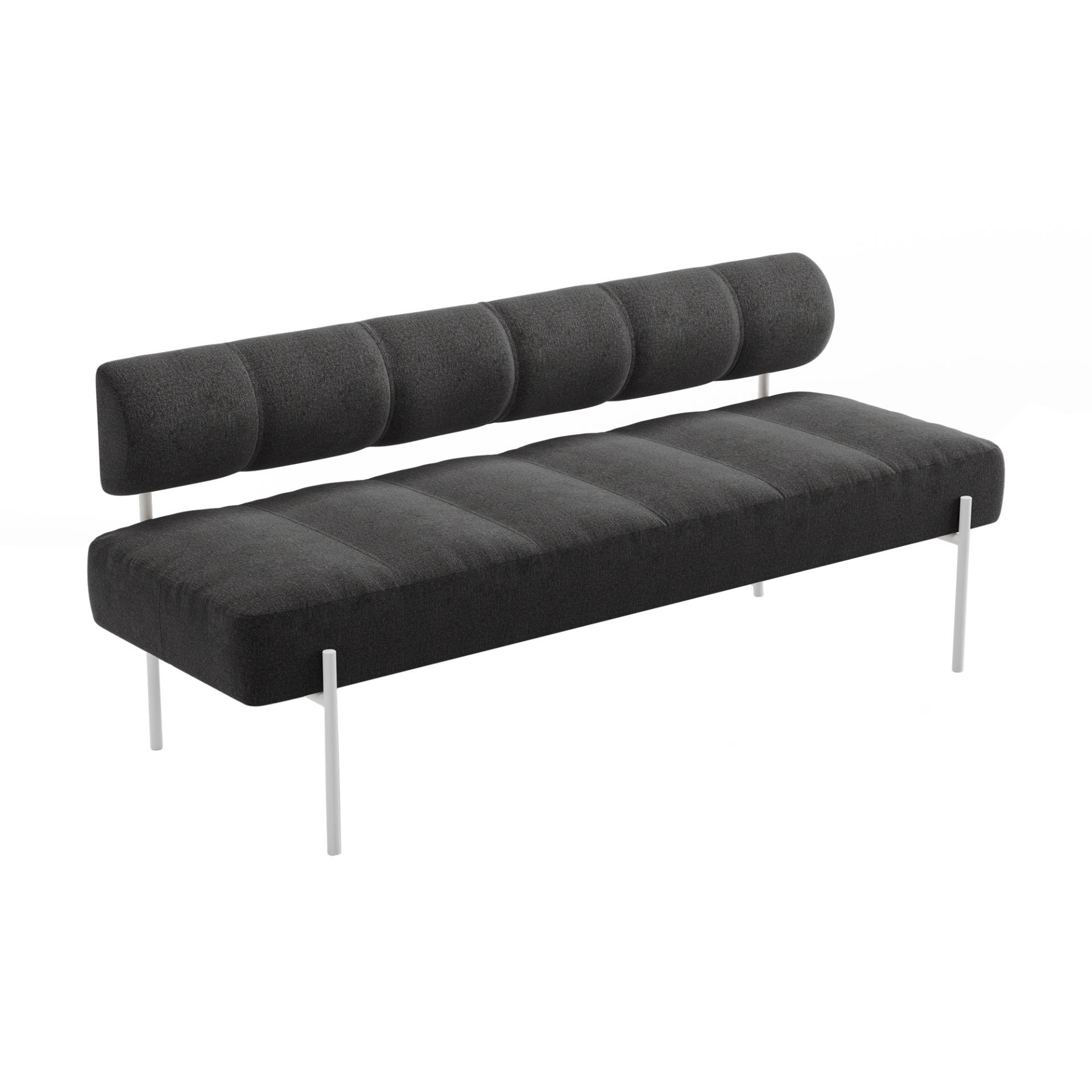 Northern - Daybed Dining Sofa Gestell weiß - dunkelgrau/Kvadrat Brusvik 08/LxBxH 200x66x85cm von Northern