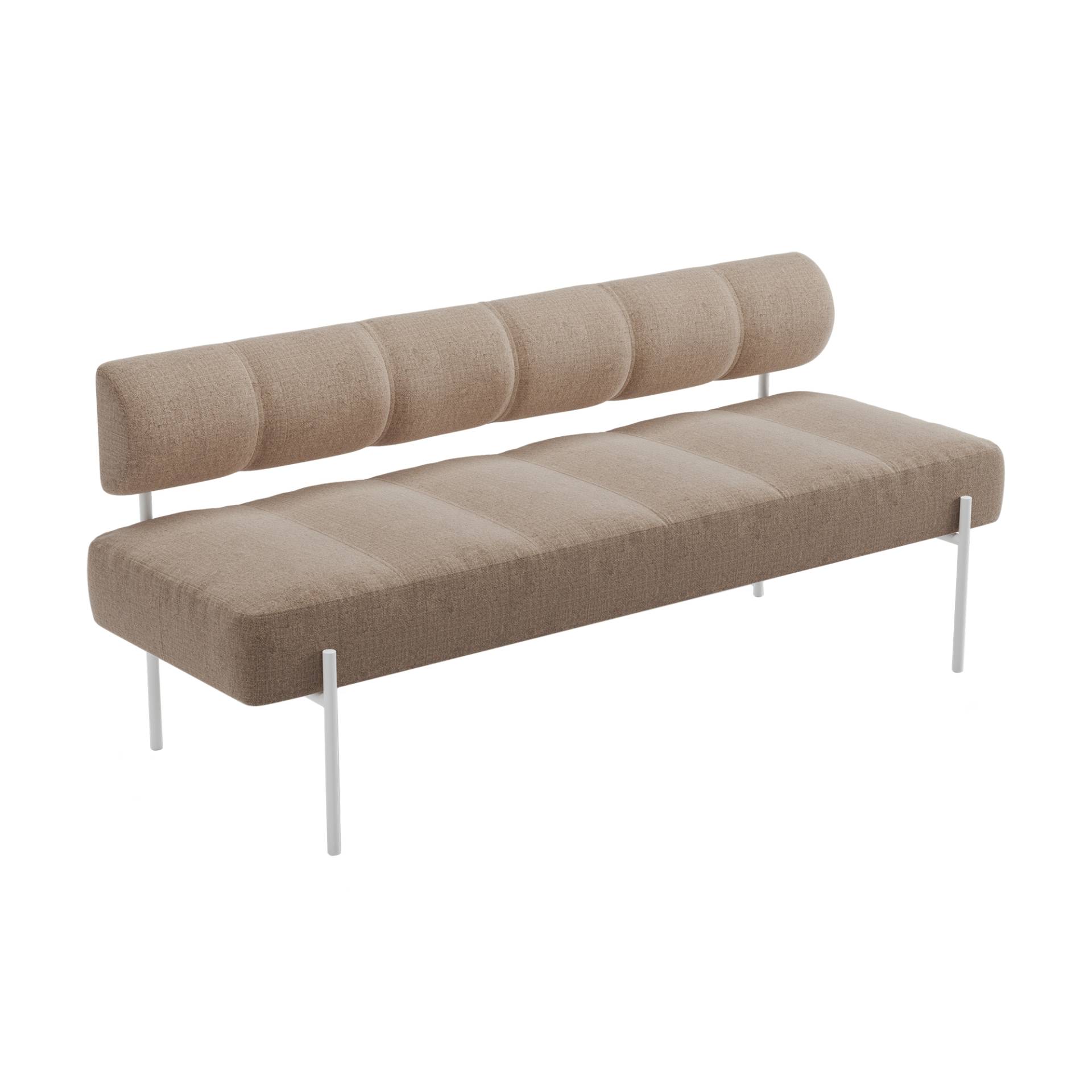 Northern - Daybed Dining Sofa Gestell weiß - hellbraun/Kvadrat Brusvik 65/LxBxH 200x66x85cm von Northern