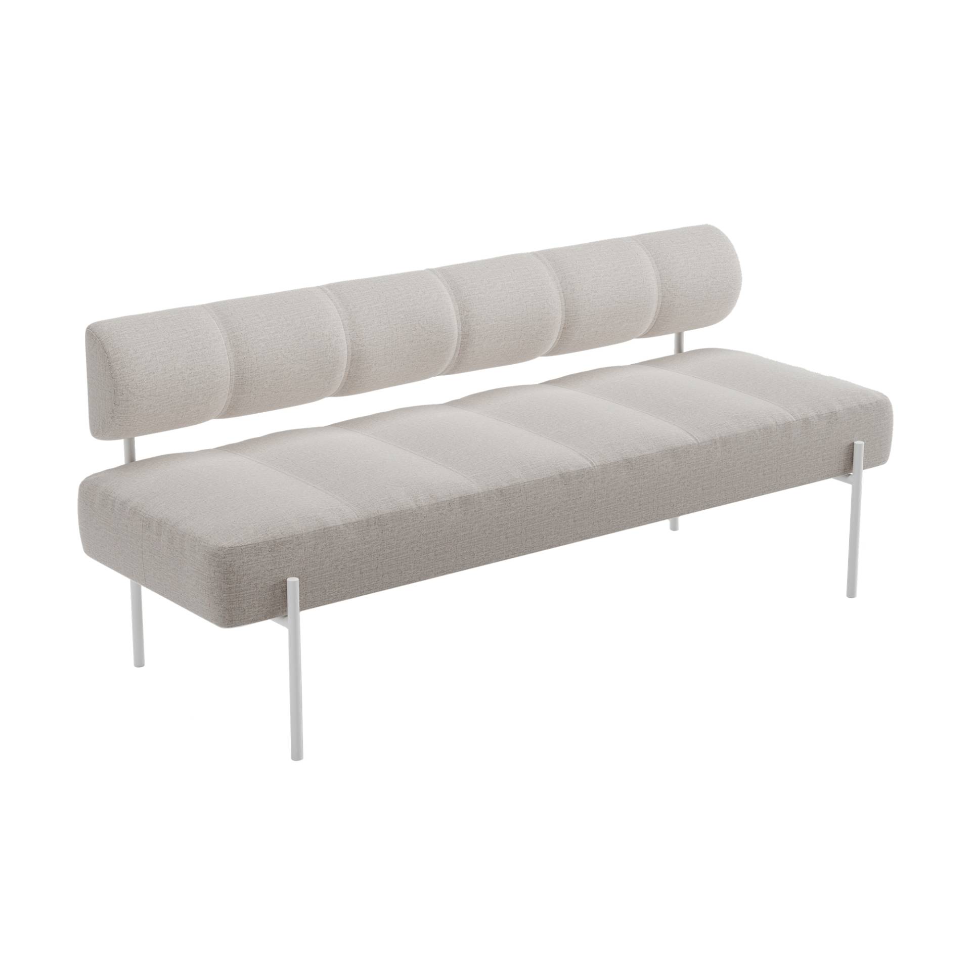 Northern - Daybed Dining Sofa Gestell weiß - hellgrau/Kvadrat Brusvik 02/LxBxH 200x66x85cm von Northern