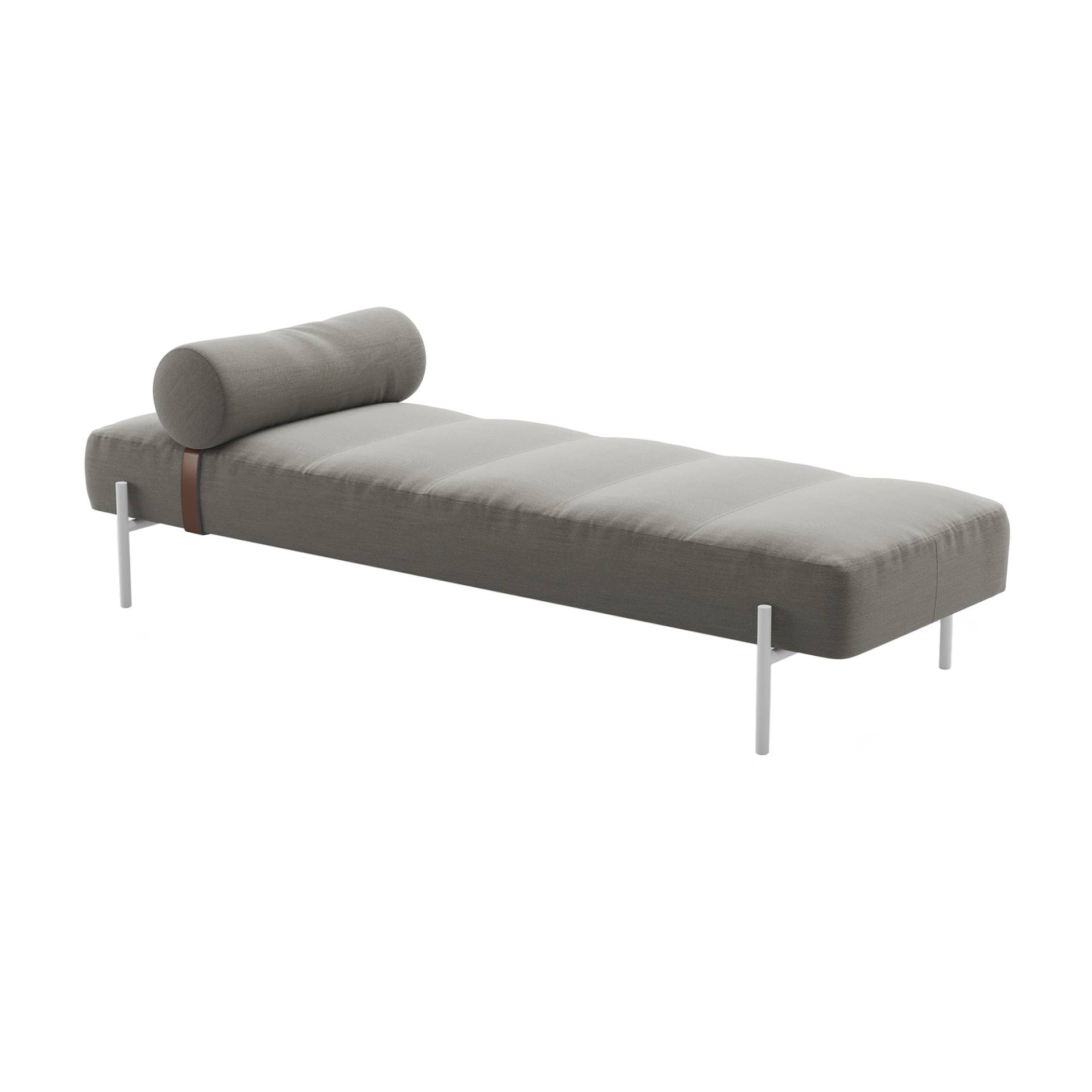 Northern - Daybed Schlafsofa Gestell weiß - grau/Kvadrat Steelcut 124/LxBxH 200x66x38cm/mit Nackenrolle von Northern