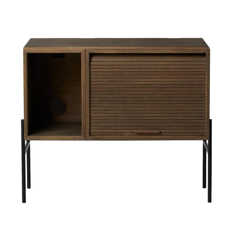 Northern - Hifive 75 Sideboard - braun/geräucherte Eiche/Gestell Stahl schwarz/BxHxT 75x65x38cm von Northern