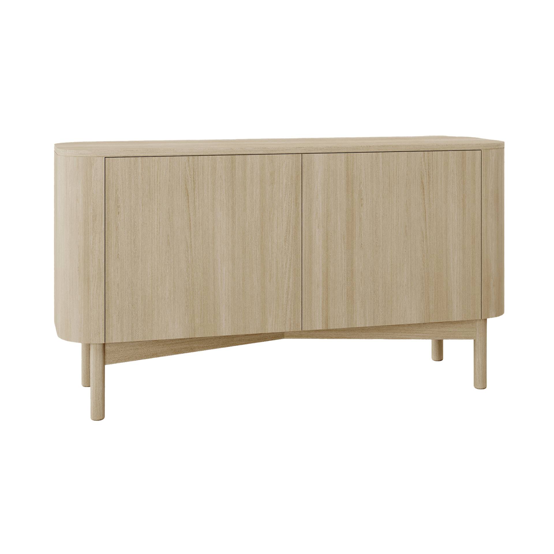 Northern - Loud Sideboard - eiche/hell geölt/BxHxT 146x80x45cm/einen Glaseinlegeboden von Northern