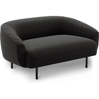 Northern - Plis 2-Sitzer Sofa, schwarz / dunkelgrau (Kvadrat Brusvik 08) von Northern