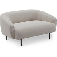 Northern - Plis 2-Sitzer Sofa, schwarz / hellgrau (Kvadrat Brusvik 02) von Northern